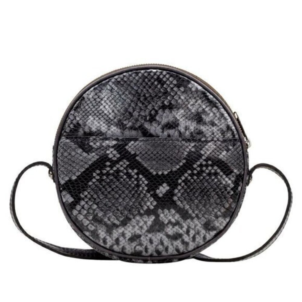 Patricia Nash SCAFATI Canteen Shaped Crossbody Bag SMOKE PHYTON nwt